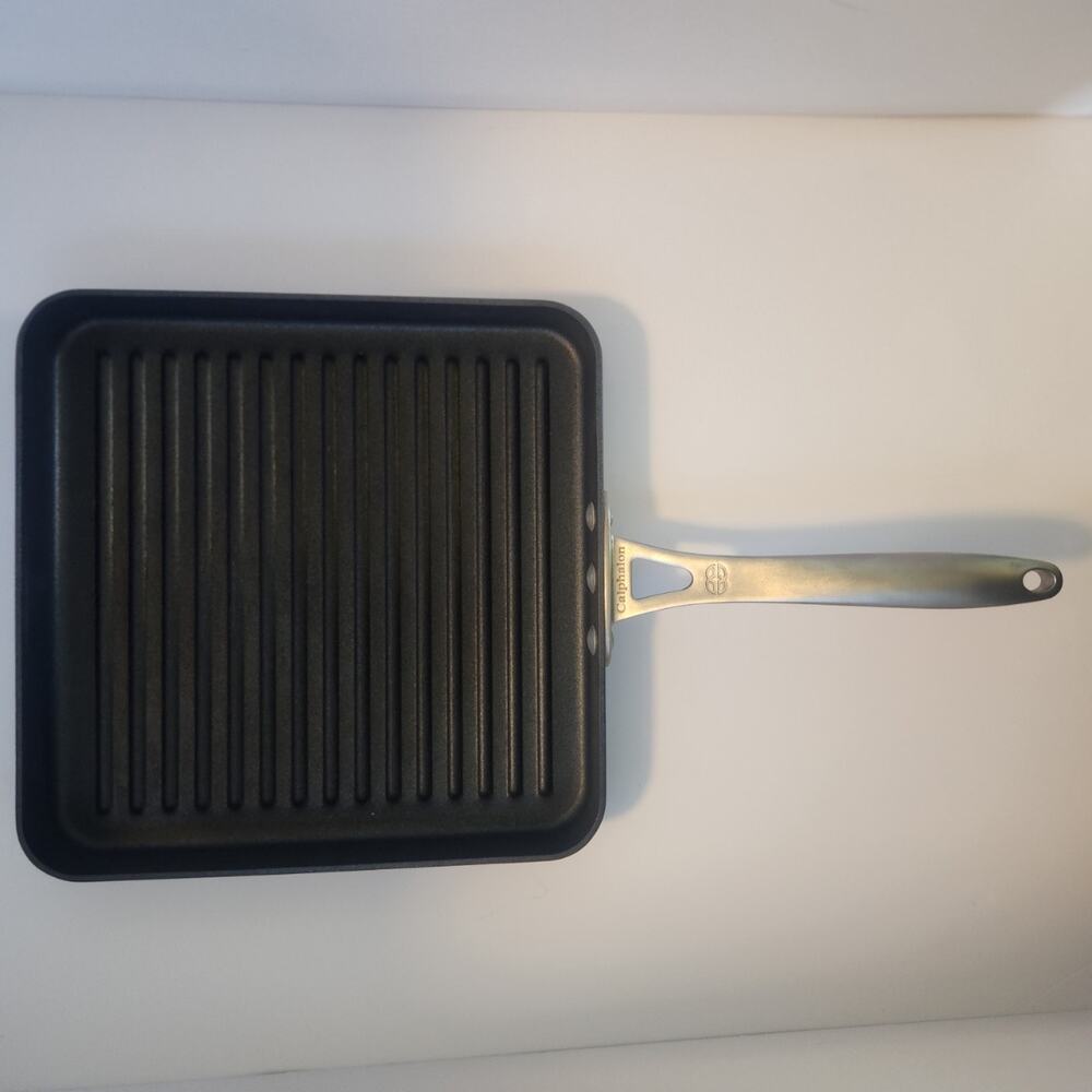 Calphalon Premier Hard-Anodized Nonstick 11-Inch Square Grill Pan, Black